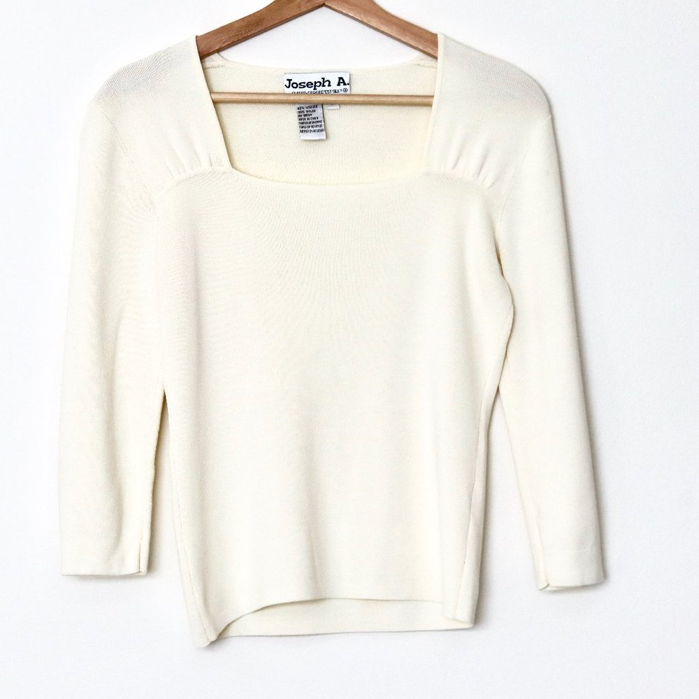 Vintage (Joseph A.) White Squareneck